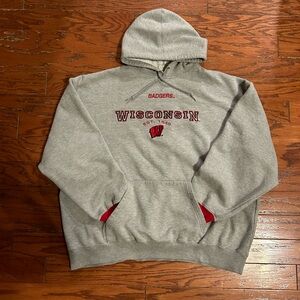 Grey Wisconsin Badgers Hoodie XL